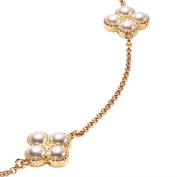 TORY BURCH • Clover Rope Necklace & Earrings Set - Picture 4 of 6